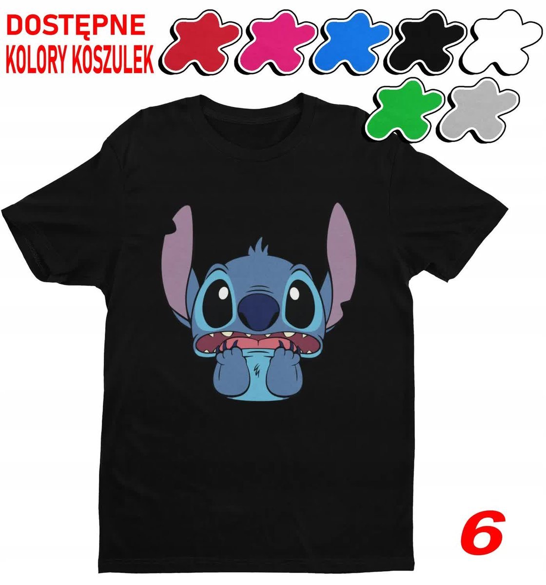 Dziecięca Koszulka Z Nadrukiem Duży Wybór Lilo I Stitch Stich - L 146-152