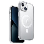 Etui i futerały do telefonów - UNIQ etui Combat iPhone 14 6,1" Magclick Charging przeźroczysty/dove satin clear - miniaturka - grafika 1