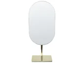 Lusterka do makijażu - Lusterko kosmetyczne 16 x 37 cm złote CANTAL - miniaturka - grafika 1