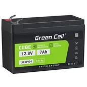 Akumulatory ogólnego zastosowania - Green cell Akumulator litowo-żelazowo-fosforanowy LiFePO4 Green Cell 12V 12.8V 7Ah do paneli solarnych, kamperów oraz łodzi CAV09 - miniaturka - grafika 1