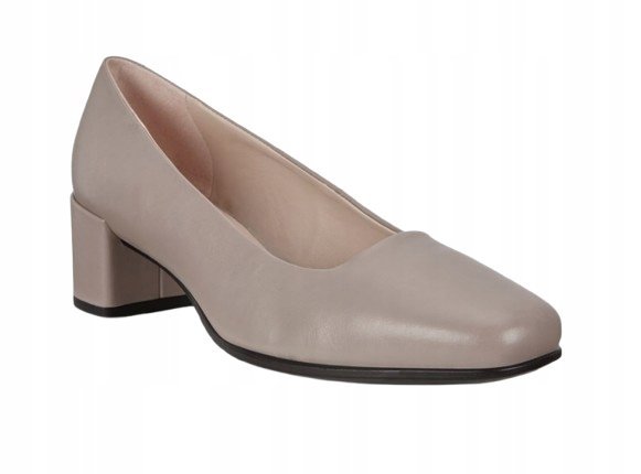 ECCO CZÓŁENKA DAMSKIE Z NISKIM KLOCKOWYM OBCASEM SKÓRZANE 39 J_A