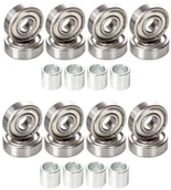 Akcesoria do skatingu - Łożyska RAVEN ABEC9 CHROME 608ZZ Komplet 16 sztuk - miniaturka - grafika 1
