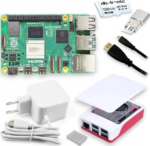 Raspberry Pi 5 8 GB zestaw startowy 128 GB microSD aluminiowy radiator nowy - Komputery jednopłytkowe - miniaturka - grafika 1