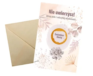 kartka ze ZDRAPKĄ zostaniesz ciocią, informacja o ciąży - Kartki okolicznościowe i zaproszenia - miniaturka - grafika 1