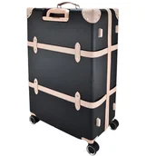 Walizki - Walizka duża podróżna kółka bagaż exclusive  28" - czarna Semi Line - miniaturka - grafika 1