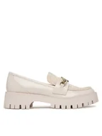 Półbuty damskie - Guess Loafersy FLPALR FAL14 Écru - miniaturka - grafika 1