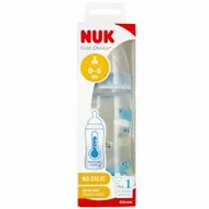 Butelki dla niemowląt - Nuk Butelka z wskaźnikiem temp. 0-6m First Choice 10741926 300 ml - miniaturka - grafika 1