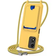 Etui i futerały do telefonów - Etui na telefon do Motorola Moto G24 4G G04s 4G G04 4G E14 4G Płynny silikonowy uchwyt na kartę Tylna okładka z Wielobarwny Yellow - miniaturka - grafika 1