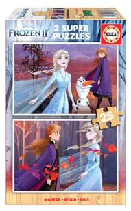 G3 Puzzle 2x25 Kraina Lodu II drewniane) Nowa - Puzzle - miniaturka - grafika 1