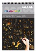 Zabawki kreatywne - Notes wydrapywanka złota A4 - miniaturka - grafika 1