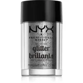 Rozświetlacze do twarzy i ciała - NYX Professional Makeup NYX Professional Makeup Silver Face & Body Glitter Brokat 2.5 g - miniaturka - grafika 1