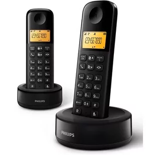 Zestaw telefonów PHILIPS D1602 Czarny - Telefony stacjonarne - miniaturka - grafika 1