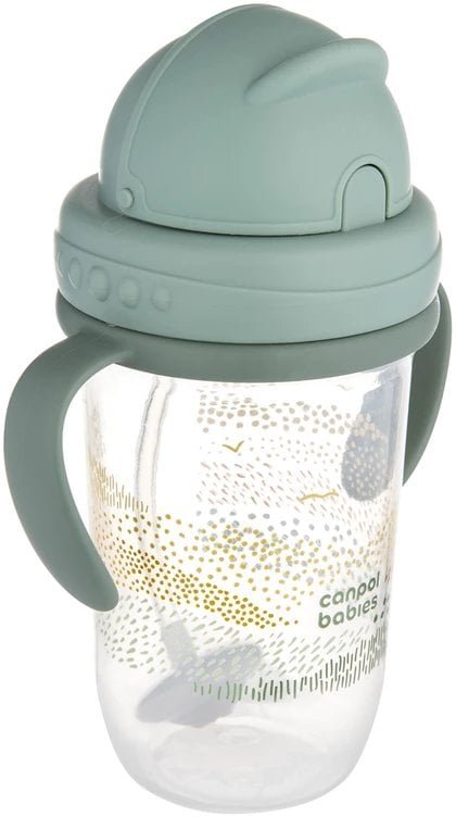 Kubek 270 ml z rurką i odważnikiem Mountains zielony 56/620