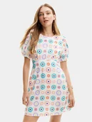 Sukienki - Desigual Sukienka letnia Edmonton 24SWVW44 Biały Straight Fit - miniaturka - grafika 1