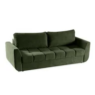 Sofy i kanapy - Elegancka sofa DELTA kanapa rozkładana z pojemnikiem i funkcją spania Zielona - miniaturka - grafika 1