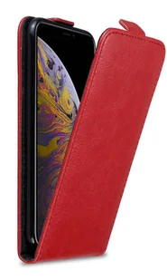 Etui ochronne Cadorabo do Apple iPhone XS MAX w kolorze czerwonym Etui z klapką na telefon komórkowy Etui Cover - Etui i futerały do telefonów - miniaturka - grafika 1