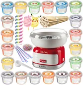 Inne urządzenia gastronomiczne - Maszyna do Waty Cukrowej+ Cukier 20x 100g Wiaderka Kolorowy+ Dodatki Zestaw - miniaturka - grafika 1