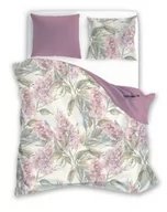 Pościel - Faro Pościel satynowa 220x200 Elegant 026 wrzosowa zielona kwiaty dwustronna S 23 - miniaturka - grafika 1