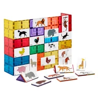 Klocki - Nakładki na klocki magnetyczne puzzle 40 el. Duo Animal Puzzle Pack - miniaturka - grafika 1