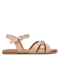 Buty dla dziewczynek - Sandały Tommy Hilfiger T3A2-34280-0326 S Beżowy - miniaturka - grafika 1