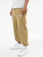 Spodnie męskie - Spodnie Dresowe Męskie Beżowe Jigga Wear Small Crown M - miniaturka - grafika 1