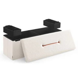 Pojemna pufa kremowo-biała bukla 131 L - Pufy i podnóżki Pojemna pufa kremowo-biała bukla 131 L - Pufy i podnóżki - miniaturka - grafika 1