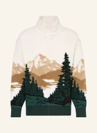 Bluzy męskie - Gant Sweter Typu Troyer Z Polaru beige - GANT - miniaturka - grafika 1