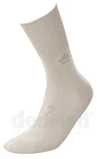 DeoMed Cotton Silver bawełniane bezuciskowe skarpetki zdrowotne, antybakteryjne, antyzapachowe z jonami srebra rozmiar 43-46 BEŻOWE - Bielizna lecznicza - miniaturka - grafika 2
