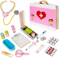 Zabawki interaktywne dla dzieci - Apteczka Dla Dzieci Zestaw Doktora Drewniane Narzędzia Lekarskie Doktor - miniaturka - grafika 1