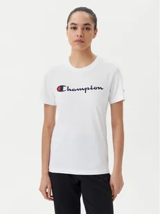 Champion T-Shirt 118090 Biały Slim Fit - Koszulki i topy damskie - miniaturka - grafika 1