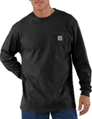 Koszulki męskie - Carhartt Koszulka Carhartt Heavyweight pocket L/S Black - miniaturka - grafika 1