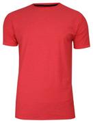 Koszulki męskie - Koralowy Bawełniany T-Shirt Męski Bez Nadruku -Brave Soul- Czerwona Koszulka, Krótki Rękaw, Melanż - miniaturka - grafika 1
