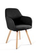Krzesła - Krzesło do salonu, jadalni, Line, czarny - miniaturka - grafika 1