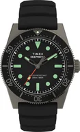 Zegarki męskie - Zegarek Timex TW2W74700 Deepwater Reef 200 41mm Black Synthetic Rubber Strap - miniaturka - grafika 1