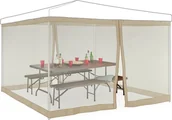 Moskitiery - relaxdays moskitiera do pawilonu 3x3m beżowa - miniaturka - grafika 1