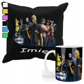 Gadżety dla niej i dla niego - ZESTAW KUBEK + PODUSZKA Z POSZEWKĄ- PREZENT DLA FANA GRY FORTNAJT + IMIĘ - miniaturka - grafika 1