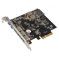 Kontrolery - Akasa Kontroler PCIe 2.0 x4 3x USB 3.2 Gen 2 + 2x USB-C 3.2 Gen 2 AK-PCCU3-09 AK-PCCU3-09 - miniaturka - grafika 1