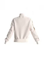 Koszulki sportowe damskie - Damska bluza dresowa rozpinana bez kaptura Guess Britney - kremowa - GUESS - miniaturka - grafika 1