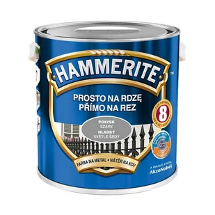 Hammerite Farba do metalu Prosto Na Rdzę połysk szary 2 5 l - Farby do metalu - miniaturka - grafika 2