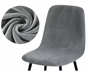 POKROWIEC krzesło skandynawskie SZARY CIEMNY WELUR - Pokrowce na meble POKROWIEC krzesło skandynawskie SZARY CIEMNY WELUR - Pokrowce na meble - miniaturka - grafika 1