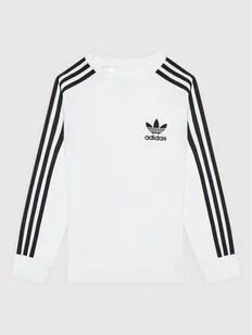 Adidas Bluzka 3-Stripes DW9298 Biały Slim Fit - Bluzy dla chłopców - miniaturka - grafika 1