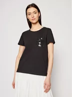 Koszulki i topy damskie - DKNY T-Shirt P0RAOC2R Czarny Regular Fit - miniaturka - grafika 1