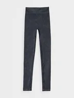 Spodnie sportowe damskie - Damskie legginsy basic 4F 4FRAW24TTIGF251 - czarne - miniaturka - grafika 1