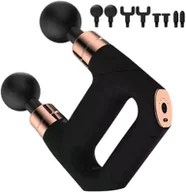 Masażery - Pistolet do masażu podwójny masażer do pleców ciała mocny 8 końcówek - miniaturka - grafika 1