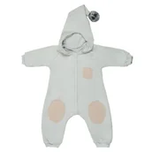 Kombinezony dla dzieci - Hi Little One kombinezon całoroczny z kapturem TOG 2,0 OverSize BOHO Grey roz M Pom Pom - miniaturka - grafika 1