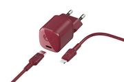 Ładowarki do telefonów - FRESH'N'REBEL USB-C 18W + kabel lightning Ruby Red - miniaturka - grafika 1