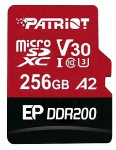 PATRIOT MEMORY Micro SDXC DDR200 with A+C card reader 256GB UHS-I U3/A2/C10/V30 PEF256GEP33MCX - Karty pamięci - miniaturka - grafika 1