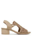 Sandały damskie - Rieker Sandały 64962-60 Beżowy - miniaturka - grafika 1