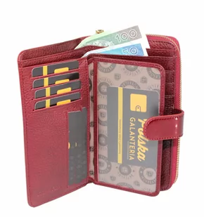 Portfel Damski Skóra Licowa Lakierowana PETERSON Duży Z Suwakiem Piórnik Z Zapięciem BC 603 RFID 16,5 x 10,5 x 3 [cm] - Portfele - miniaturka - grafika 7