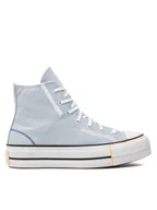 Trampki damskie - Converse Trampki Chuck Taylor All Star Lift Platform Color Pop Hi A07596C Niebieski - miniaturka - grafika 1